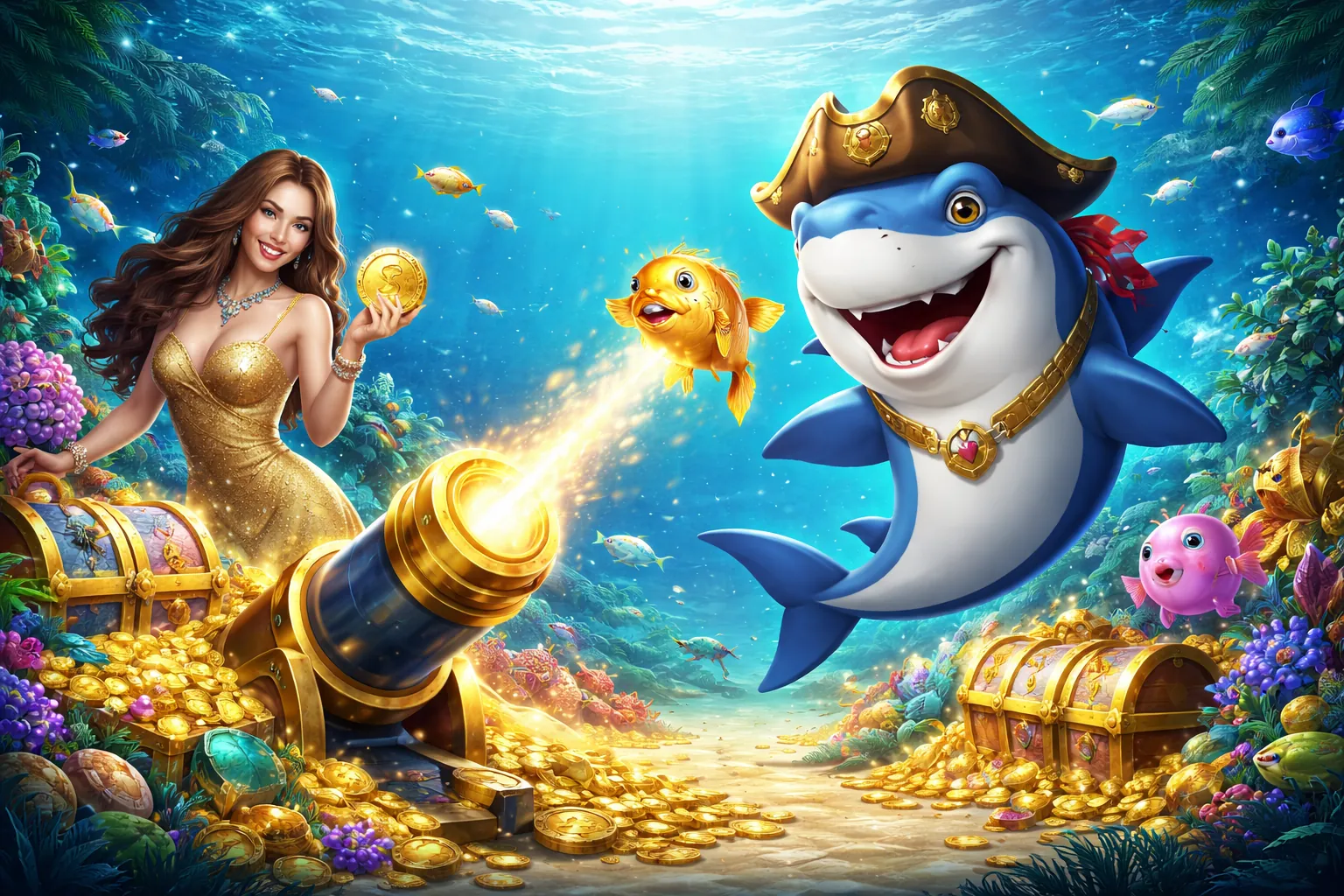 Hình ảnh tổng hợp các trò chơi casino, thể thao, bắn cá, đá gà có trên Gacam67 App